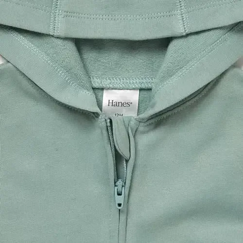Hanes unisex-baby Pure Comfort Organic Hoodie, French Terry Full-zip Hooded Sweatshirt, Infant Boys & Girls - 3