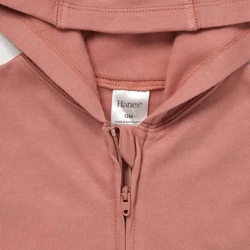 Hanes unisex-baby Pure Comfort Organic Hoodie, French Terry Full-zip Hooded Sweatshirt, Infant Boys & Girls - 2