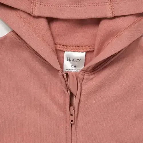 Hanes unisex-baby Pure Comfort Organic Hoodie, French Terry Full-zip Hooded Sweatshirt, Infant Boys & Girls - HANES (1)