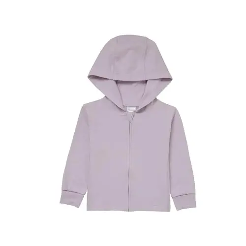 Hanes unisex-baby Pure Comfort Organic Hoodie, French Terry Full-zip Hooded Sweatshirt, Infant Boys & Girls 