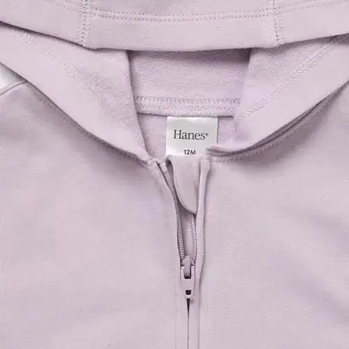 Hanes unisex-baby Pure Comfort Organic Hoodie, French Terry Full-zip Hooded Sweatshirt, Infant Boys & Girls - 3