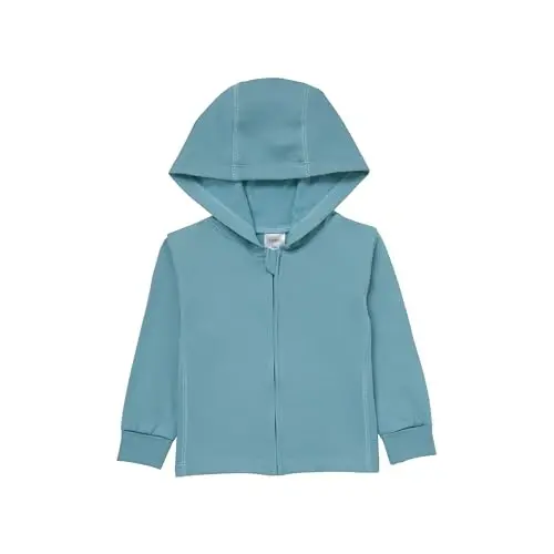 Hanes unisex-baby Pure Comfort Organic Hoodie, French Terry Full-zip Hooded Sweatshirt, Infant Boys & Girls - 1