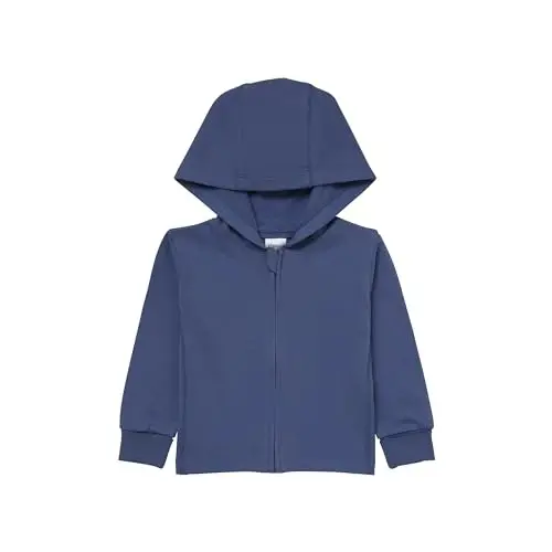 Hanes unisex-baby Pure Comfort Organic Hoodie, French Terry Full-zip Hooded Sweatshirt, Infant Boys & Girls 