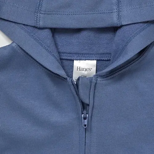 Hanes unisex-baby Pure Comfort Organic Hoodie, French Terry Full-zip Hooded Sweatshirt, Infant Boys & Girls - 3