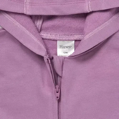Hanes unisex-baby Pure Comfort Organic Hoodie, French Terry Full-zip Hooded Sweatshirt, Infant Boys & Girls - 3
