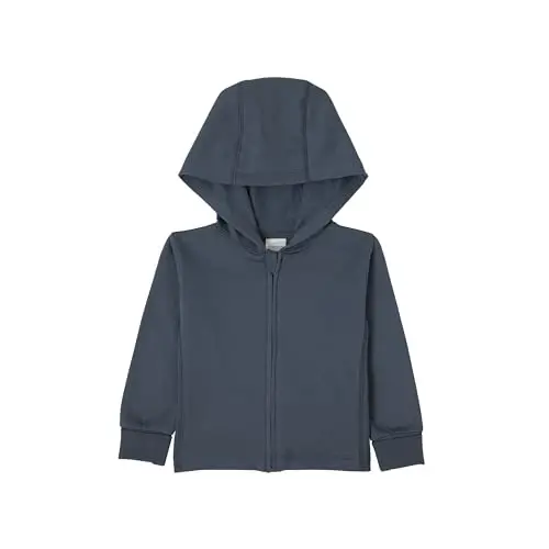 Hanes unisex-baby Pure Comfort Organic Hoodie, French Terry Full-zip Hooded Sweatshirt, Infant Boys & Girls - 1