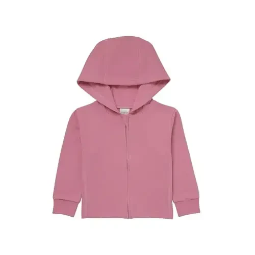 Hanes unisex-baby Pure Comfort Organic Hoodie, French Terry Full-zip Hooded Sweatshirt, Infant Boys & Girls - 1