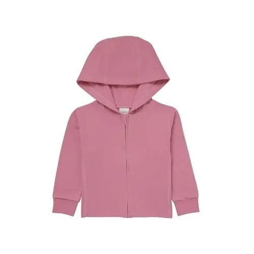 Hanes unisex-baby Pure Comfort Organic Hoodie, French Terry Full-zip Hooded Sweatshirt, Infant Boys & Girls 