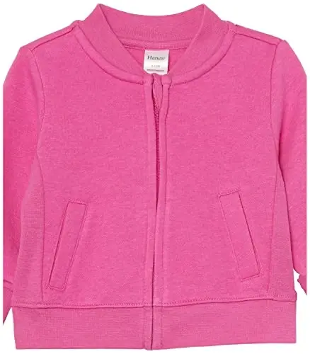 Hanes unisex-baby Baby Sweatshirt, Zippin Soft 4-way Stretch Fleece Zip Up Sweatshirt Jacket, Babies and Toddlers - 3