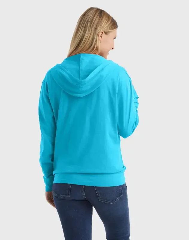 Hanes Women's Athleisure Slub Jersey Full-Zip Hoodie, S-XXL o'lchamlar - 3