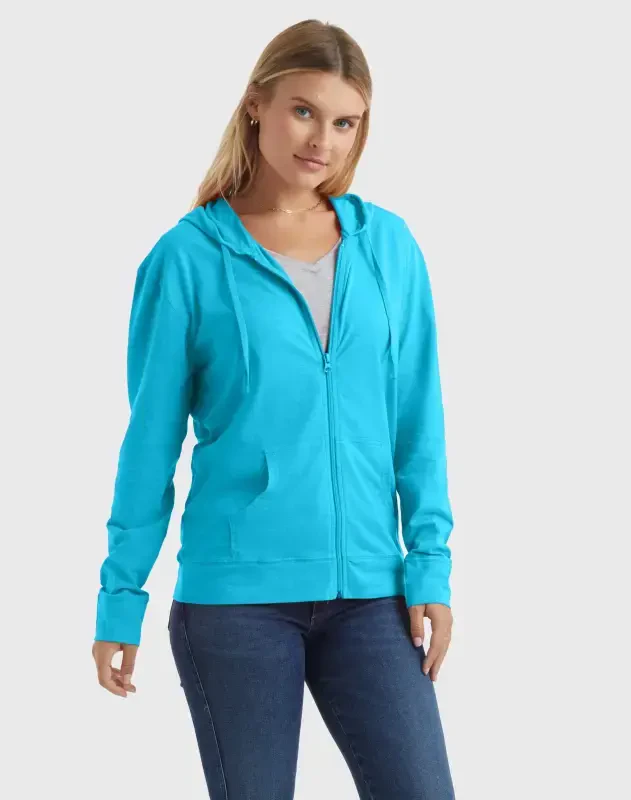 Hanes Women's Athleisure Slub Jersey Full-Zip Hoodie, Sizes S-XXL - 2