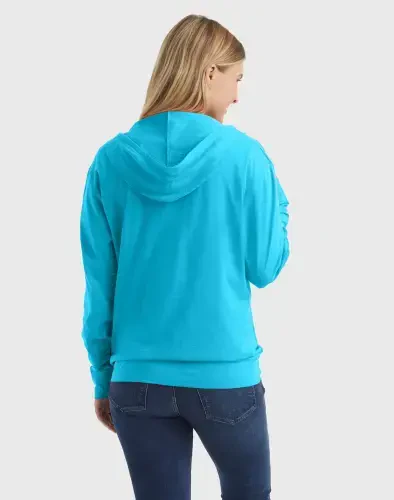 Hanes Women's Athleisure Slub Jersey Full-Zip Hoodie, Sizes S-XXL - 3