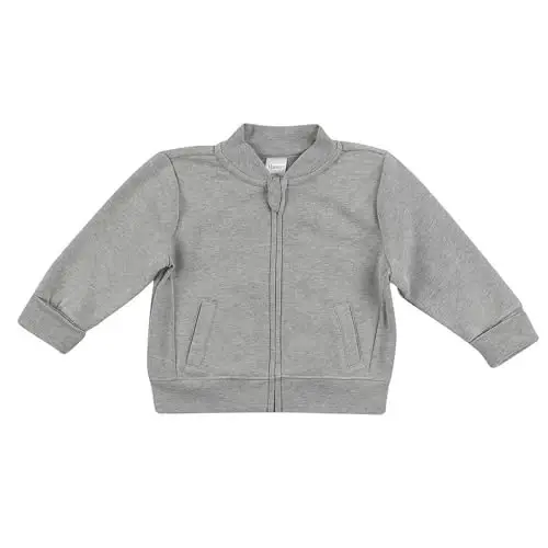 Hanes unisex-baby Baby Sweatshirt, Zippin Soft 4-way Stretch Fleece Zip Up Sweatshirt Jacket, Babies and Toddlers - 1