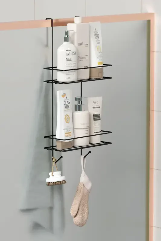 Hanging Bathroom Shelf Shower Shampoo Shower Cabin Towel A - 1