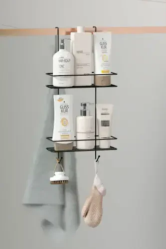 Hanging Bathroom Shelf Shower Shampoo Shower Cabin Towel A - 3