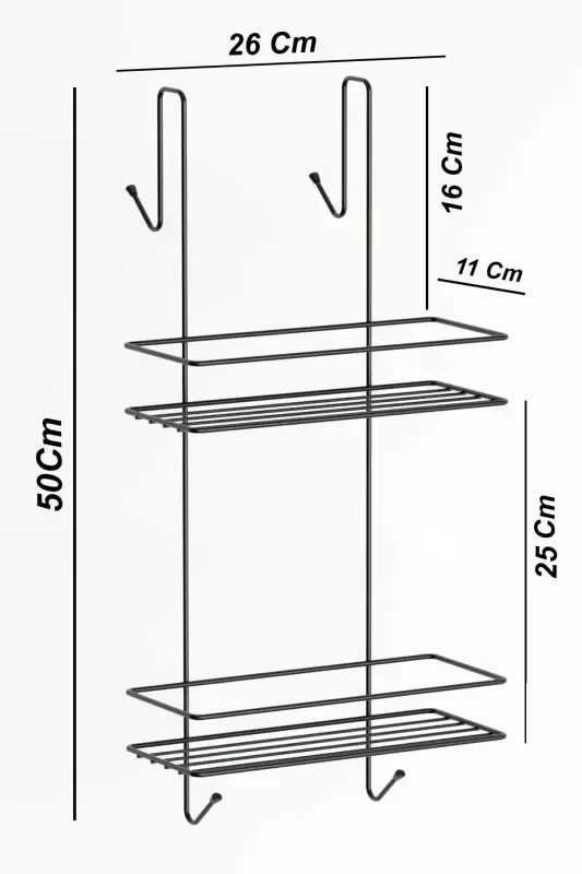 Hanging Bathroom Shelf Shower Shampoo Shower Cabin Towel A - 6