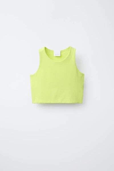HANGING SHORT TOP-Lime green - MODAZONE