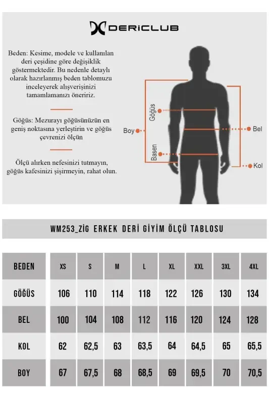 Hannover Erkak Ko'ylak Yoqali Tugmali Klassik Haqiqiy Teri Kurtka Taba-TABA - 8