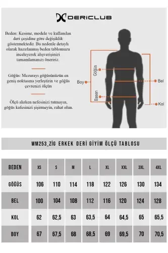 Hannover Men's Shirt Collar Buttoned Classic Genuine Leather Jacket Tan-TAN - 8