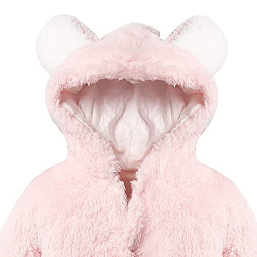 Haokaini Newborn Bear Warmer Snowsuit Cotton Fleece Hooded Romper Jumpsuit for Baby Girls Boys - 7