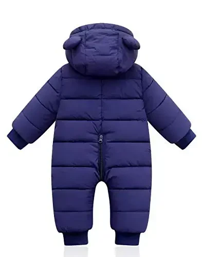 Happy Cherry Baby Snowsuit Winter Coat Warm Hoodie Romper Puffer Jacket - 3