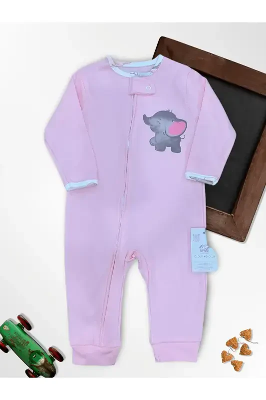 Happy Elephants 100% Natural Cotton 3-Pack Baby Jumpsuit 0-18 Months (UNISEX)-cotton - 6