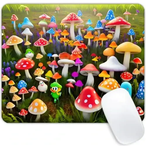 Happy Mushroom Mouse pad Customized Mousepad Non-Slip Rubber Base Mouse Pads for Computers Laptop Office Desk Accessories Mouse pad 
