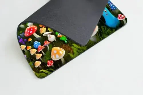 Happy Mushroom Mouse pad Customized Mousepad Non-Slip Rubber Base Mouse Pads for Computers Laptop Office Desk Accessories Mouse pad - 3