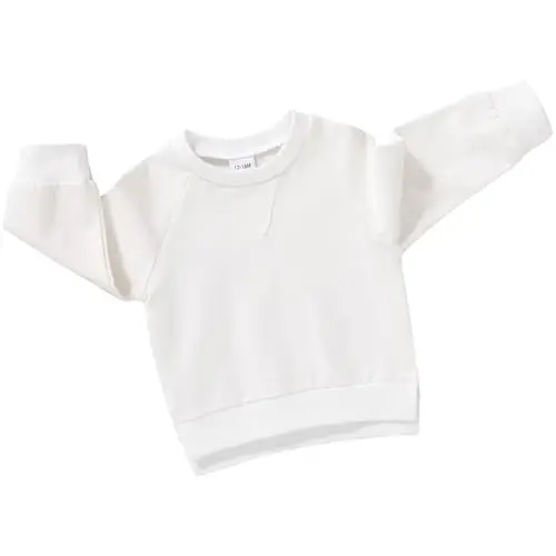 Happy Town Toddler Baby Boy Girl Sweatshirt Fall Outfits Long Sleeve Crew Neck Solid Top Pullover Blouse Shirt Clothes 
