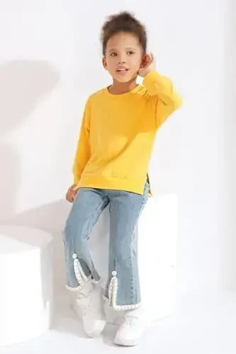 Happy Town Toddler Baby Boy Girl Sweatshirt Fall Outfits Long Sleeve Crew Neck Solid Top Pullover Blouse Shirt Clothes - 2