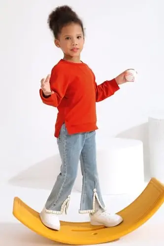 Happy Town Toddler Baby Boy Girl Sweatshirt Fall Outfits Long Sleeve Crew Neck Solid Top Pullover Blouse Shirt Clothes - 3