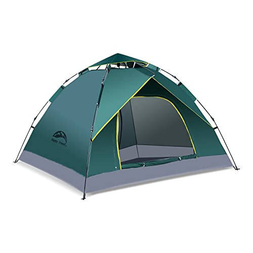 Happy Travel 1/2/3/4 Person Camping Tent, Instant Easy Pop Up Tents for Camping, Automatic Waterproof Family Camping Tent, Easy Set Up Tent, Portable Windproof Dome Tent for Camping Hiking & Traveling - 1