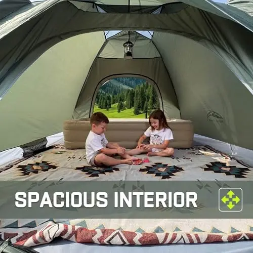 Happy Travel 1/2/3/4 Person Camping Tent, Instant Easy Pop Up Tents for Camping, Automatic Waterproof Family Camping Tent, Easy Set Up Tent, Portable Windproof Dome Tent for Camping Hiking & Traveling - 1