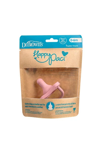 HappyPaci Silikon Emzik Tekli Paket 6+ Ay Pembe - 1