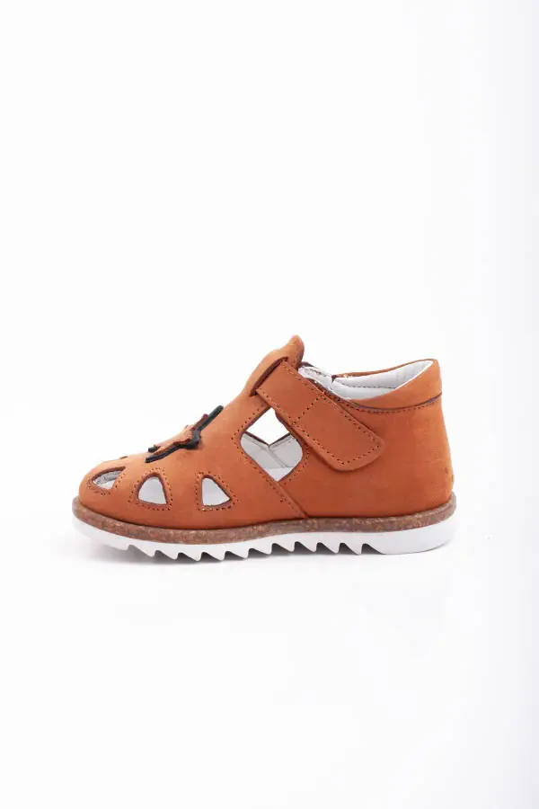 Haqiqi Charm Terapiya Bolasi Erkak Bolajonlar Uchun Birinchi Qadam Sandal Ortopedik Taglikli Yengil Sandal - 3