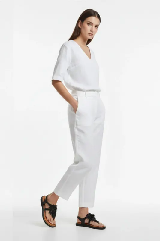 Haqiqi süet va teri ayollar sandaletlari - 8