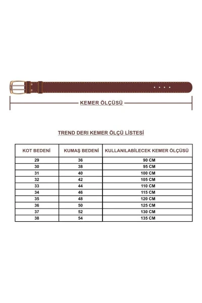 Haqiqi Teri Maxsus Xavfsizlik Kamar 4,5 Sm Security Belt - TREND DERI (1)