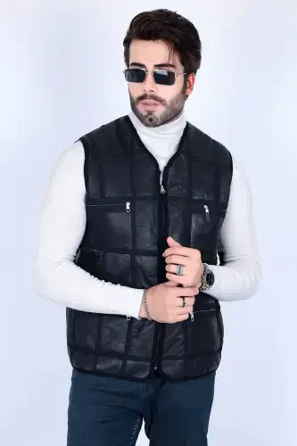 Haqiqi teri mo'yna yelek - 3