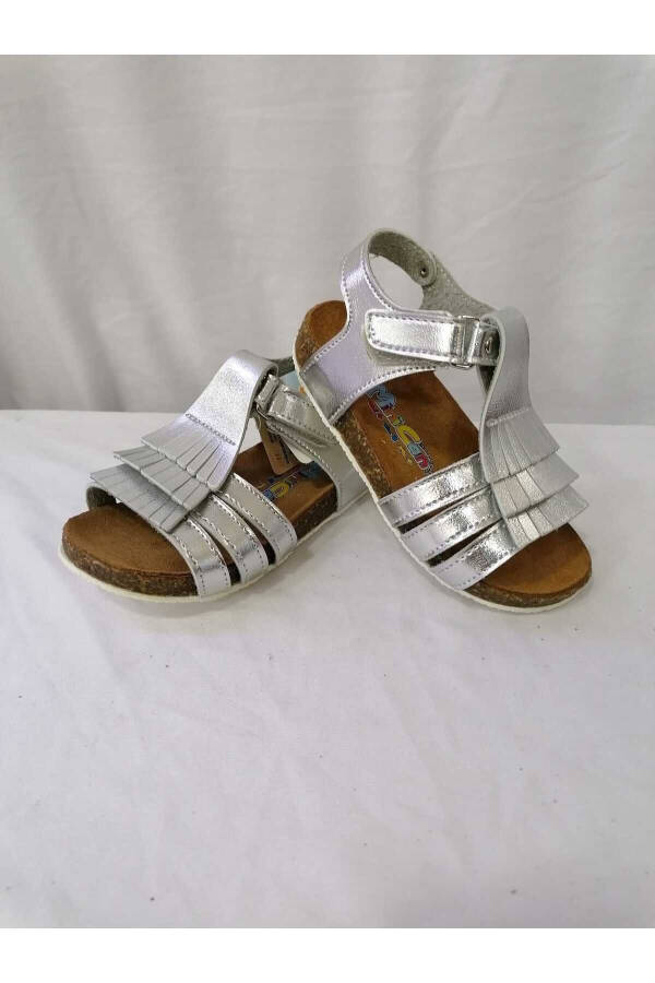 Haqiqi teri ortopedik mantar tagan qiz bolalar sandal - 2