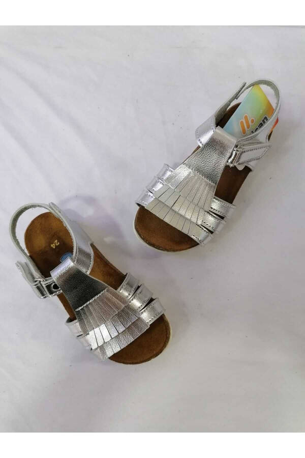 Haqiqi teri ortopedik mantar tagan qiz bolalar sandal - 3