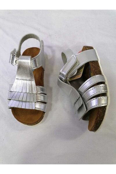 Haqiqi teri ortopedik mantar tagan qiz bolalar sandal - 4