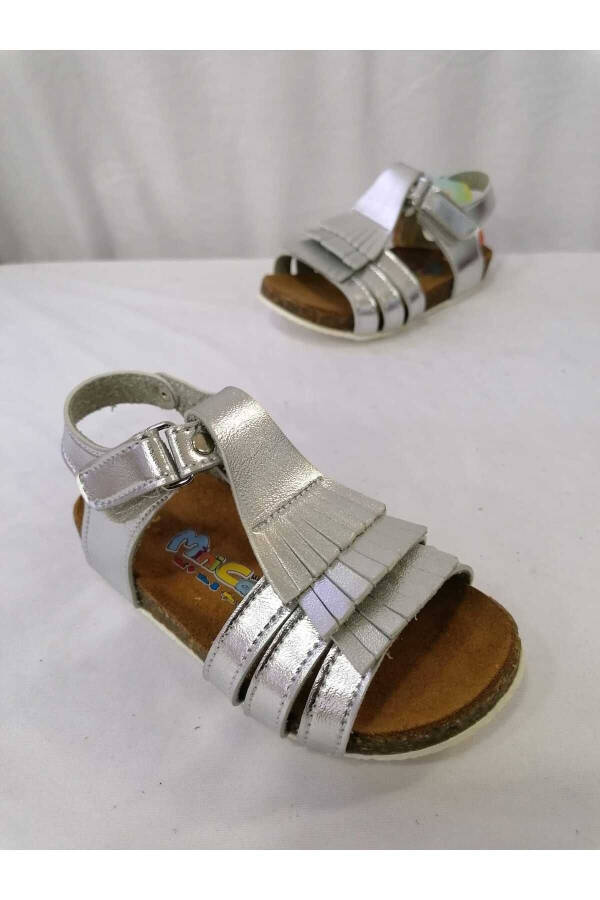 Haqiqi teri ortopedik mantar tagan qiz bolalar sandal - 6