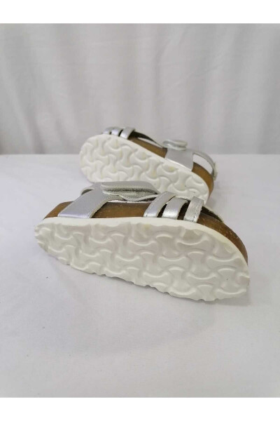 Haqiqi teri ortopedik mantar tagan qiz bolalar sandal - 7