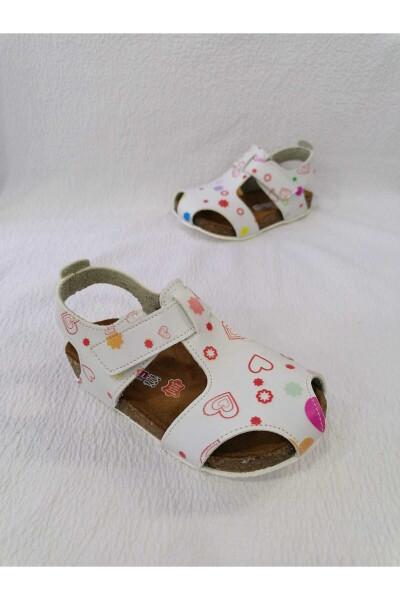 Haqiqi teri ortopedik mantar taglikli burni yopiq sandal - ÖZGÜR KIDS (1)