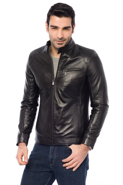 Haqiqi Teri Qora Erkaklar Ko'ylagi PC178 - PIERRE CARDIN (1)