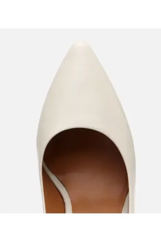 Haqiqiy charm ekru ayollar stiletto - 6