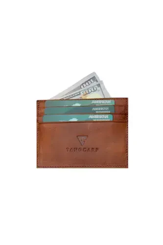 Haqiqiy charm erkaklar kartasi hamyoni Rfid himoyalangan qo'lda ishlangan va nozik dizayn Taba-Taba - 6