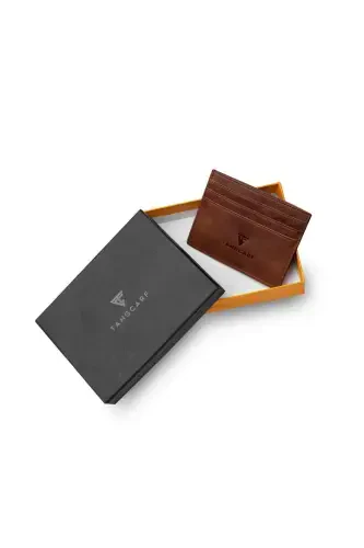 Haqiqiy charm erkaklar kartasi hamyoni Rfid himoyalangan qo'lda ishlangan va nozik dizayn Taba-Taba - 7