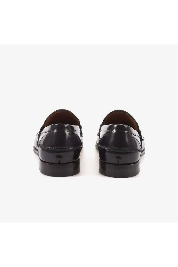 Haqiqiy charm erkaklar klassik rugan poyabzali 3180-Qora - 4