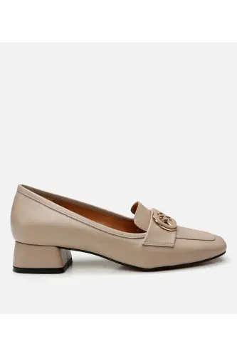 Haqiqiy charm norka ayollar loafers - 1